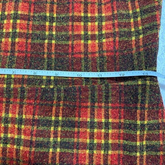 ZARA Woman Orange Plaid Peplum Sleeveless NEW Blouse Orange Yellow - Picture 12 of 15